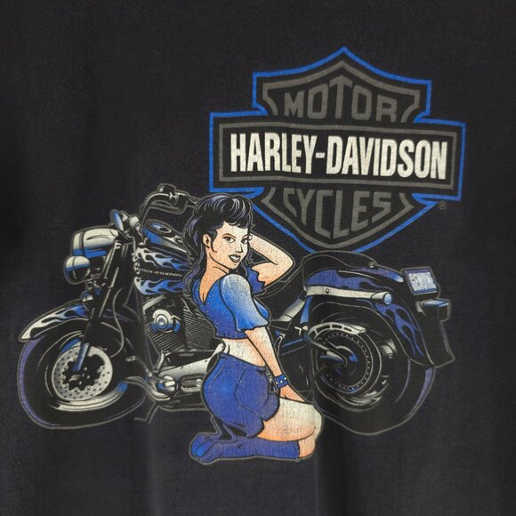 VINTAGE Y2K HARLEY DAVIDSON MENS SIZE XL MADE IN USA BLACK T SHIRT SHORT SLEEVE - Picture 5 of 9